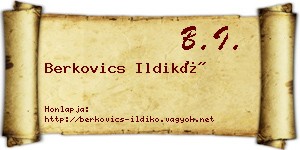 Berkovics Ildikó névjegykártya